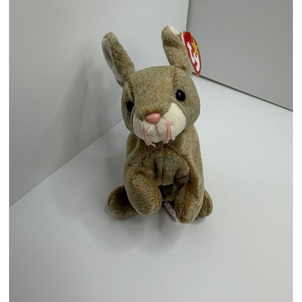 Ty Beanie Baby Nibbly Bunny Rabbit 1999 NWT Original Tags May 7 1998 Brown
